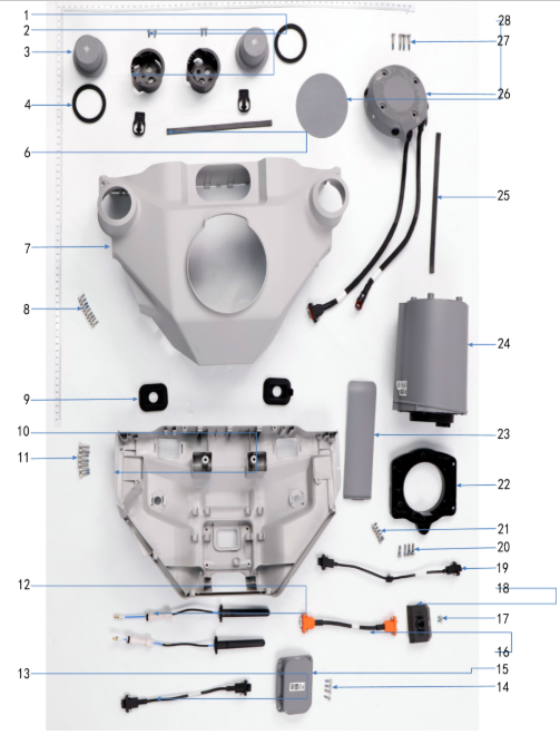 DJI T100 Front Cover - FPV Module