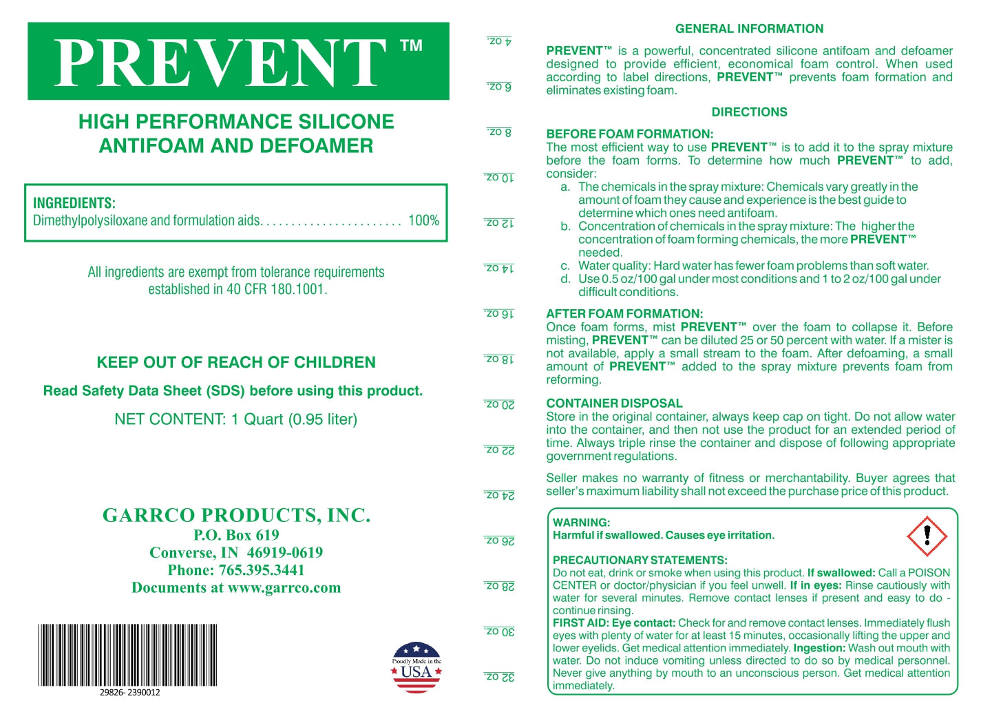 Prevent Anti Foam